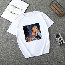 Load image into Gallery viewer, Summer Cartoon T-Shirt Princess Print Casual Woman Tshirts Harajuku Tops Aesthetics T-Shirt Punk Short Sleeve Womens T-Shirt