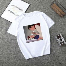 Load image into Gallery viewer, Summer Cartoon T-Shirt Princess Print Casual Woman Tshirts Harajuku Tops Aesthetics T-Shirt Punk Short Sleeve Womens T-Shirt
