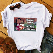 Load image into Gallery viewer, Summer Cartoon T-Shirt Princess Print Casual Woman Tshirts Harajuku Tops Aesthetics T-Shirt Punk Short Sleeve Womens T-Shirt