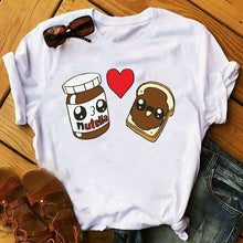 Load image into Gallery viewer, Summer Cartoon T-Shirt Princess Print Casual Woman Tshirts Harajuku Tops Aesthetics T-Shirt Punk Short Sleeve Womens T-Shirt