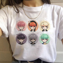 Load image into Gallery viewer, Summer 2020 new women&#39;s tee cartoon Bulletproof Boys BTS Style DIY Doll Adorable Korean-style Casual Slim Fit Crew neck T-shirt
