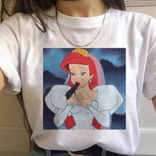 Load image into Gallery viewer, Women Funny Princess Print T Shirt Femme 2020 Summer Ulzzang Vintage Harajuku Tshirt Girl 90s Graphic T-shirt,Drop Ship
